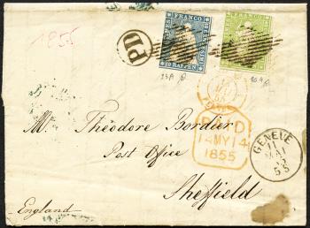Stamps: 26A,26A - 1854 Munich printing, 3rd printing period, Munich paper