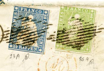 Thumb-2: 26A,26A - 1854, Tiratura di Monaco, 3° periodo di ristampa, carta di Monaco