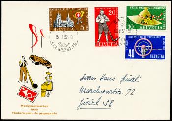Thumb-1: 320-323 - 1954, Advertising and commemorative stamps