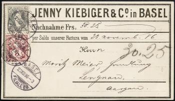 Stamps: 69A+60A - 1886+1882 white paper, 13 teeth, KZ A and fiber paper, KZ A