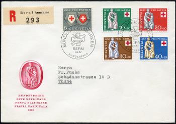Thumb-1: B81-B85 - 1957, Wappen, Sinnbild und Barmherzigkeit