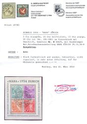 Thumb-2: W1 - 1934, Bloc commémoratif pour l'Exposition nationale du timbre de Zurich