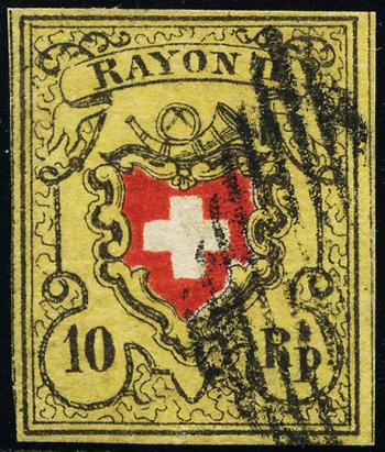 Briefmarken: 16II-T9 E-RU - 1850 Rayon II ohne Kreuzeinfassung