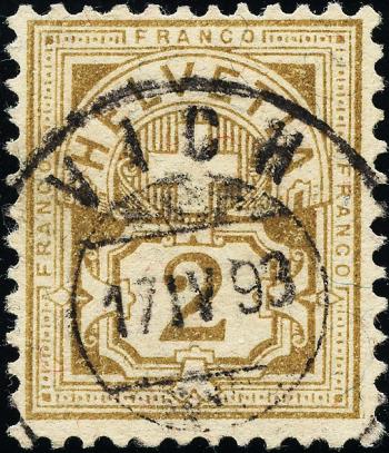 Francobolli: 58A - 1882 Carta in fibra, KZ A