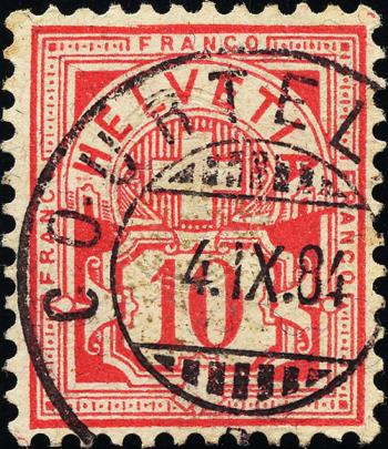 Stamps: 61A - 1882 Fiber paper, KZ A