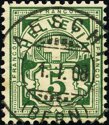 Stamps: 82 - 1906 Fiber paper with WZ