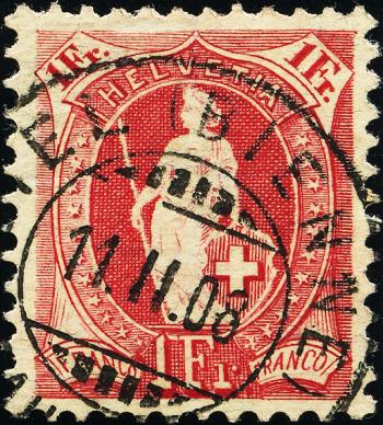 Stamps: 99A - 1907 Fiber paper, 14 teeth, WZ