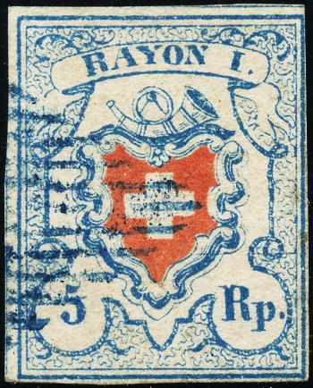 Stamps: 17II-T27 C1-RU - 1851 Rayon I, without cross border