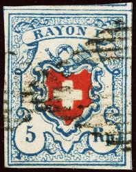 Stamps: 17II-T19 C2-LU - 1851 Rayon I, without cross border