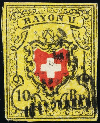 Briefmarken: 16II-T19 D-LU-II - 1850 Rayon II, ohne Kreuzeinfassung