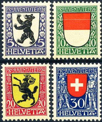 Thumb-1: J29-J32 - 1924, Stemma cantonale e svizzero