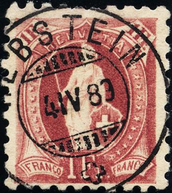 Thumb-1: 71B - 1889, carta bianca, 11 denti, KZ A