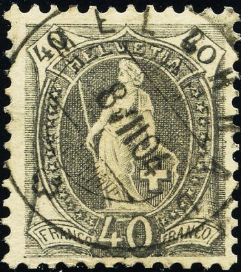 Briefmarken: 69E - 1903 weisses Papier, 14 Zähne, KZ B