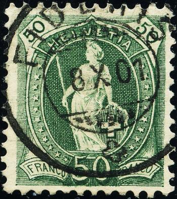 Briefmarken: 74E - 1901 weisses Papier, 14 Zähne, KZ B