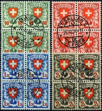 Stamps: 163z-166z - 1933-1934 Fluted chalk paper