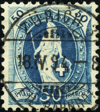 Briefmarken: 70C - 1891 weisses Papier, 13 Zähne, KZ A