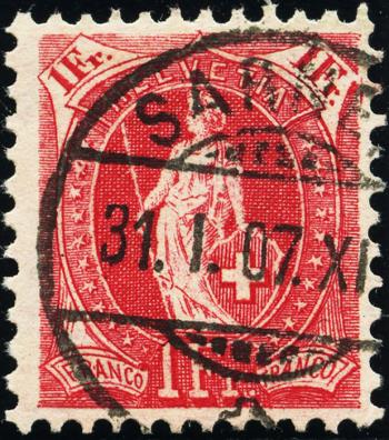Stamps: 91A - 1905 white paper, 13 teeth, water mark
