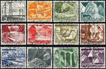Briefmarken: 297-308 - 1949 Technik und Landschaft