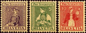 Briefmarken: J7-J9 - 1917 Trachtenbilder