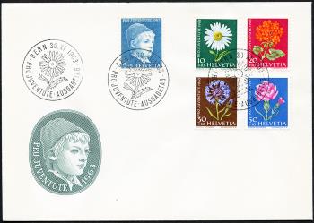 Stamps: J200L-J204L - 1963 Portrait of a boy, meadow and garden flowers