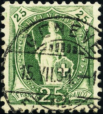 Stamps: 67C - 1891 weisses Papier, 13 Zähne, KZ A