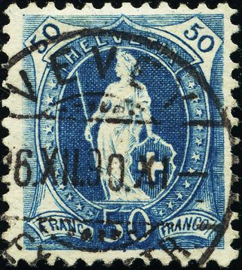 Stamps: 70A - 1882 weisses Papier, 14 Zähne, KZ A