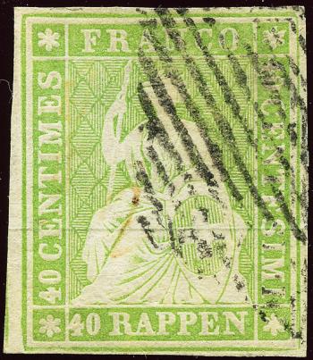 Francobolli: 26A - 1854 Tiratura di Monaco, 3° periodo di ristampa, carta di Monaco