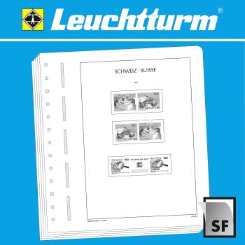 Francobolli: 367149 - Leuchtturm 2020-2022 Fogli moduli Svizzera se-tenants, con tasche protettive SF (11Z/3-SF)