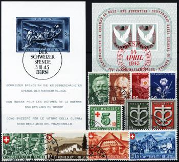 Timbres: CH1945 - 1945 Sommaire annuel