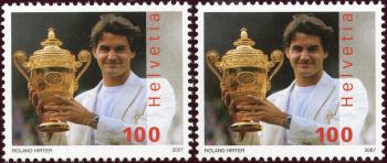 Timbres: 1229Ab1 - 2007 Timbre spécial Roger Federer