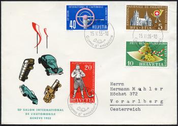 Thumb-1: 320-323 - 1955, Francobolli pubblicitari e commemorativi