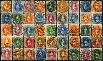 Stamps: Lot-Stehende Helvetia -  Standing Helvetia Lot