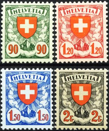 Stamps: 163z-166z - 1933-1934 fluted chalk paper