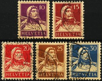 Stamps: 160z-184z - 1932-1933 Half-length portrait, chamois fiber paper, fluted