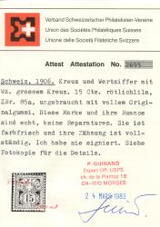 Thumb-2: 85a - 1906, Carta in fibra con WZ