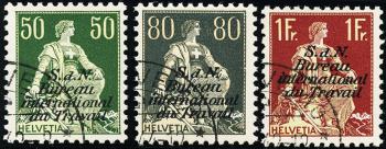 Francobolli: BIT8z-BIT11z - 1935-1944 Helvetia con spada, carta di gesso scanalata