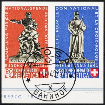 Briefmarken: Z30 - 1940 aus dem Bundesfeierblock I