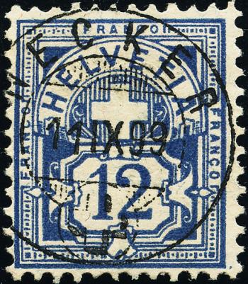 Briefmarken: 62B - 1894 Faserpapier, KZ B