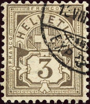 Briefmarken: 59A - 1882 Faserpapier, KZ A