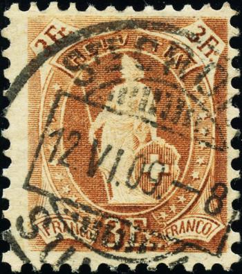 Francobolli: 100B - 1907 Carta in fibra, 13 denti, WZ