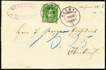Briefmarken: 67A - 1882 weisses Papier, 14 Zähne, KZ A