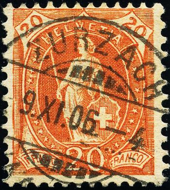 Stamps: 86A - 1905 white paper, 13 teeth, water mark