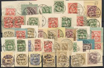Briefmarken: Lot-Ziffermuster -  Ziffermuster-Stempel Lot