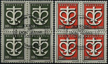 Francobolli: W19-W20 - 1945 Francobolli speciali per la donazione svizzera alle vittime della guerra