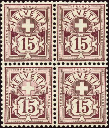Stamps: 85b - 1906 Fiber paper with WZ