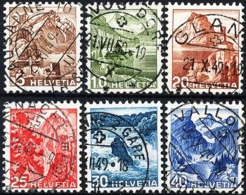 Stamps: 285-290 - 1948 Color changes to the landscape images and new image motifs