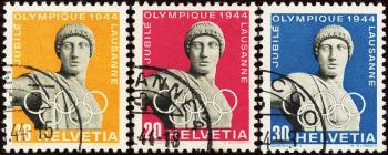 Briefmarken: 259x-261x - 1944 50 Jahre Internat. Olympisches Komitee