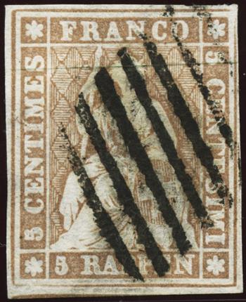 Thumb-1: 22F - 1856, Stampa di Berna, 1° periodo di stampa, carta di Monaco