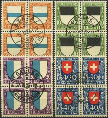Thumb-1: J21-J24 - 1922, Armoiries cantonales et suisses