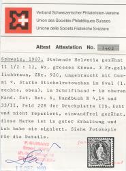 Thumb-3: 92C.3.6/II - 1907, weisses Papier, 14 Zähne, WZ
